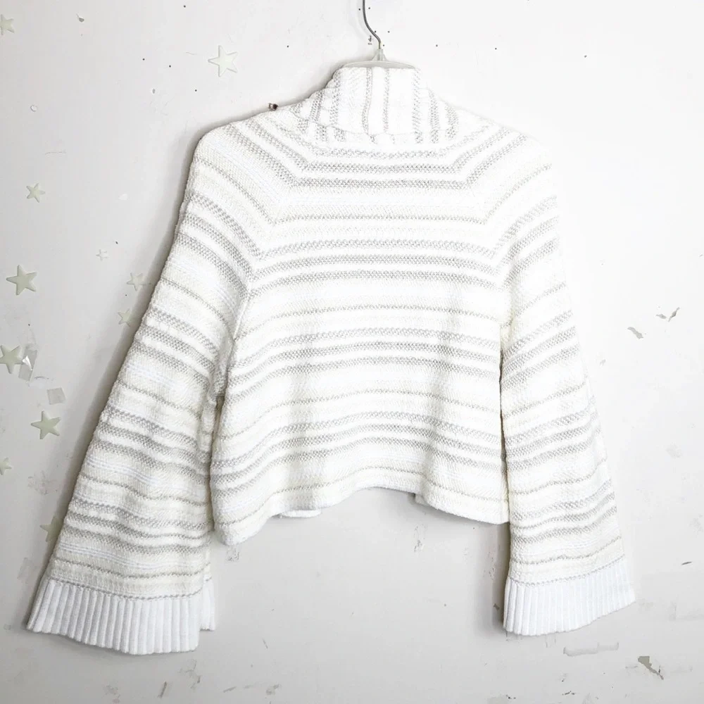 Anthropologie small Moth Mahalia beige knit kimono cardigan sweater
